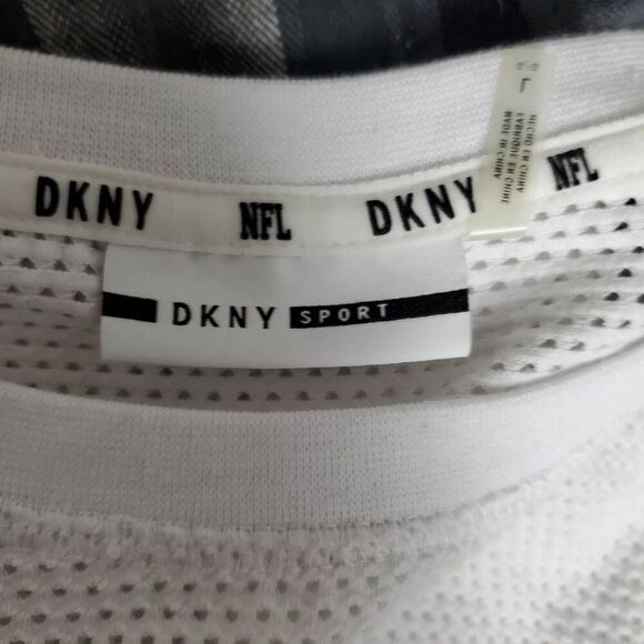 DKNY Sport NFL Broncos White Mesh Pullover Jersey Size L - Picture 5 of 6